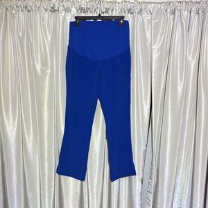 MedCouture Maternity Straight Leg Scrub Pants, Royal blue, size XSP, petite